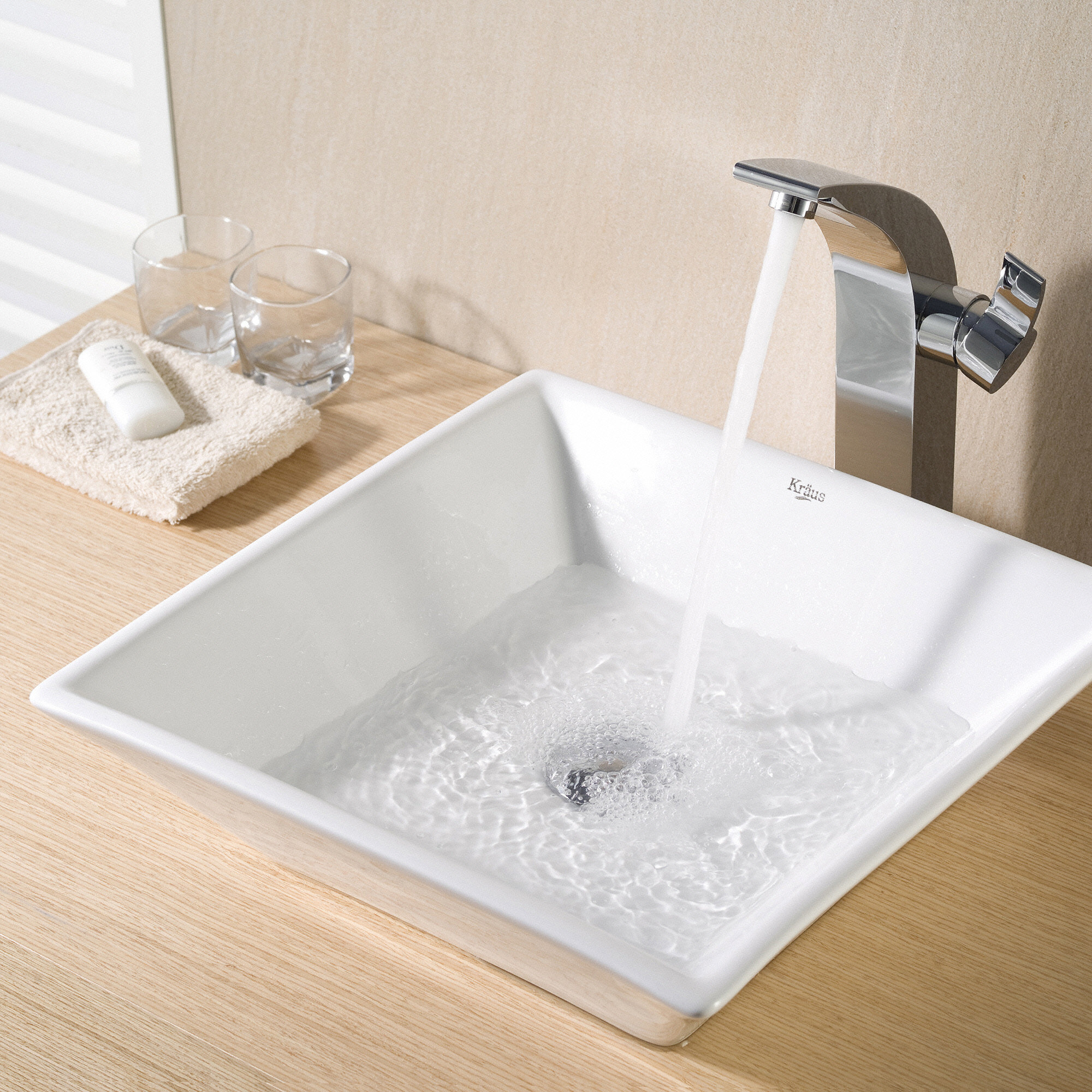 Ceramic Square Vessel Bathroom Sink & Reviews AllModern